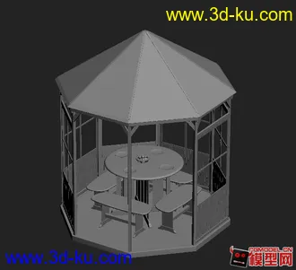 3D打印模型精美的凉亭的图片