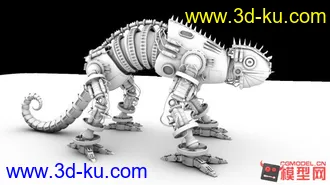3D打印模型精修  细致  机器蜥蜴的图片