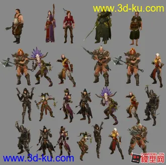 3D打印模型暗黑人物大全 奉献给大家了的图片