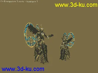 霸气外漏的巫王3D模型带动作呈符咒贴图的图片