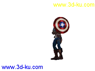 3D打印模型美国英雄 Capitan America 之盾牌舞军警呈帖图的图片