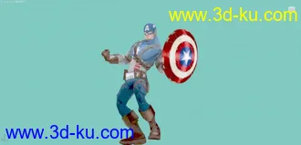 3D打印模型美国英雄 Capitan America 之盾牌舞军警呈帖图的图片