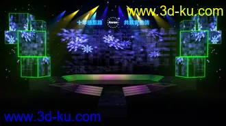 3D打印模型MAYA做的舞美，舞台！福利时间啊！的图片