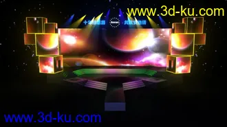 3D打印模型MAYA做的舞美，舞台！福利时间啊！的图片