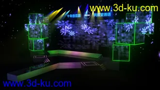 3D打印模型MAYA做的舞美，舞台！福利时间啊！的图片