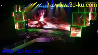 3D打印模型MAYA做的舞美，舞台！福利时间啊！的图片