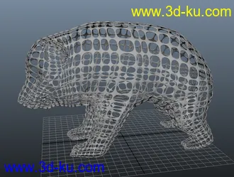 3D打印模型网格熊的图片