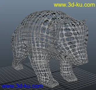 3D打印模型网格熊的图片