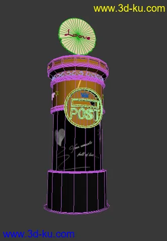 3D打印模型英国邮筒的图片