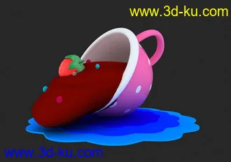 3D打印模型可爱的巧克力咖啡杯的图片