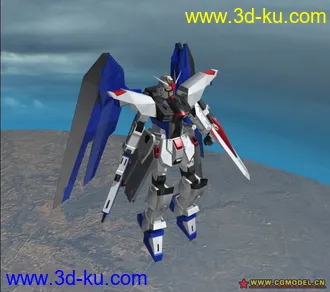 3D打印模型高达系列之自由高达 带材质贴图灯光！的图片
