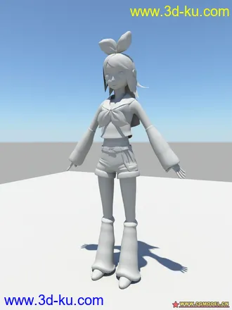 3D打印模型卡通妹妹的图片