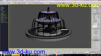 3D打印模型跌水喷泉，真实水流  动画的图片