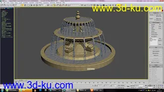 3D打印模型跌水喷泉，真实水流  动画的图片