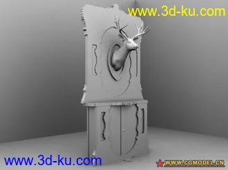 3D打印模型鹿头架子的图片