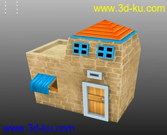 3D打印模型Q版沙漠建筑的图片