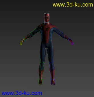 3D打印模型绑定好的蜘蛛侠的图片