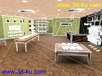 3D打印模型免费发个服装店室内场景的图片