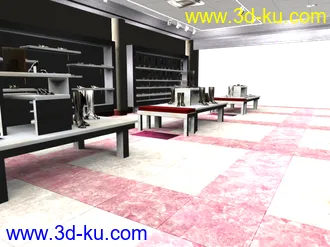 3D打印模型3d鞋店简模带贴图，用于游戏制作和实时动画的图片