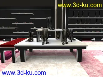3D打印模型3d鞋店简模带贴图，用于游戏制作和实时动画的图片