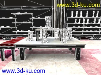 3D打印模型3d鞋店简模带贴图，用于游戏制作和实时动画的图片