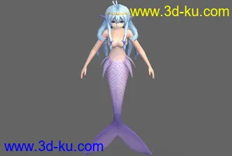 3D打印模型Q版人鱼的图片