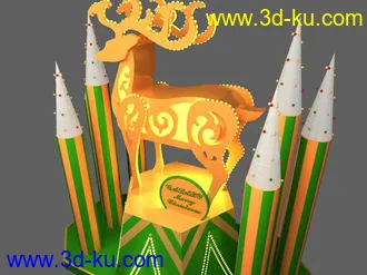 3D打印模型圣诞装饰，鹿，小景DP的图片