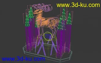 3D打印模型圣诞装饰，鹿，小景DP的图片
