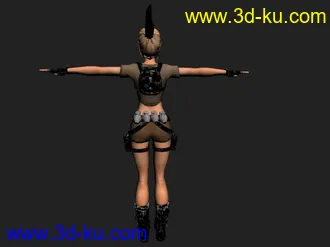 3D打印模型游戏美女一枚，请大家笑纳。。。的图片