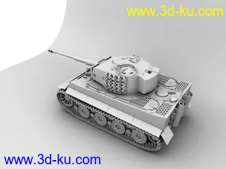 3D打印模型虎式坦克 后期型 真的高模！！！的图片