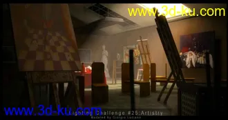 3D打印模型很棒的室内场景的图片