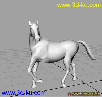 3D打印模型绑定好的马的图片