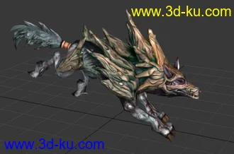 3D打印模型狼一套动作的图片