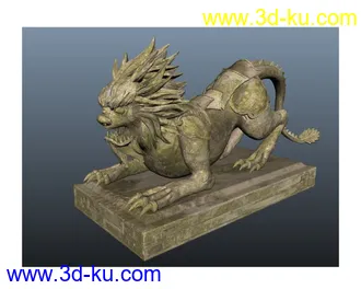 3D打印模型石狮子的图片