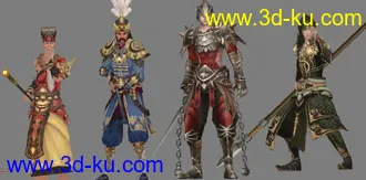 3D打印模型四个人物的图片