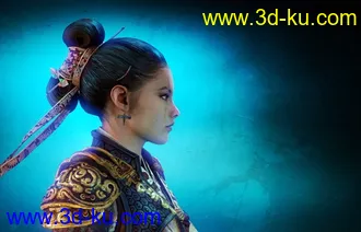 3D打印模型独家发布CGtalk五星作品《Nyra》绑定版本，可用于游戏使用！的图片