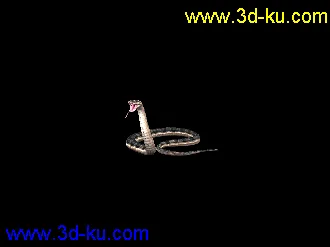 3D打印模型蟒蛇免费版带一个动作的图片