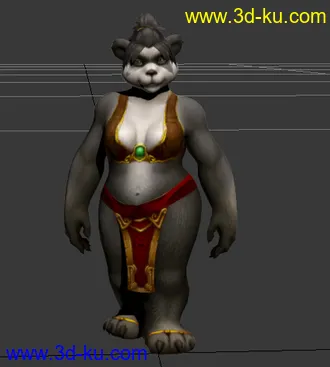 3D打印模型功夫熊猫的老婆的图片