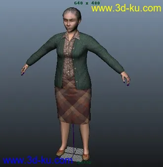 人物模型女人带PSD贴图的图片