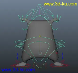 3D打印模型带绑定的Q版面粉袋的图片