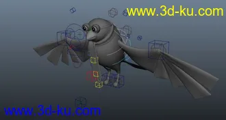 3D打印模型带绑定的Q版小鸟的图片