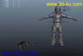 3D打印模型Q版带武器士兵的图片