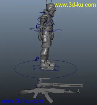 3D打印模型Q版带武器士兵的图片