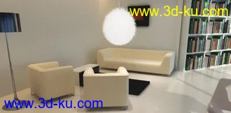 3D打印模型一个露天会所场景。建筑表现场景的图片