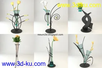 一组装饰物模型的图片