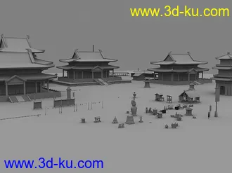 3D打印模型少林寺的建筑 各种部件的图片