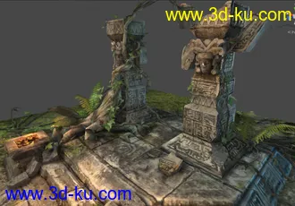 unity3d 部落 祭坛场景 U3D 次世代模型法线贴图资源包的图片