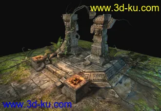 unity3d 部落 祭坛场景 U3D 次世代模型法线贴图资源包的图片