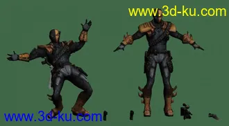 美国英雄之Deathstroke模型带动作现特警帖图的图片