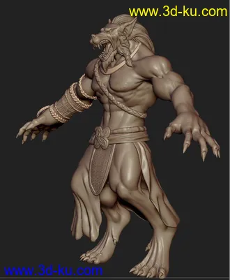 3D打印模型狼人的图片